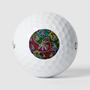 Pelotas De Golf Blue Ringer Octopus Dot Art,