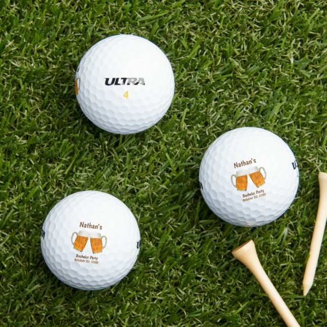 Pelotas De Golf Boda Bachelor Favor Beer Cheers (Césped in situ)