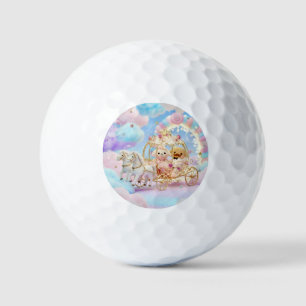 Pelotas De Golf Boda de Cachorro Adorable Cuento de Hadas Carruaje