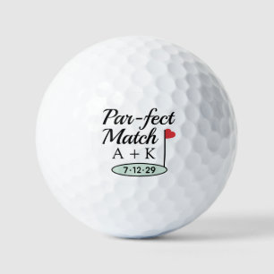 Pelotas De Golf Boda de iniciales personalizadas Par-fect Match