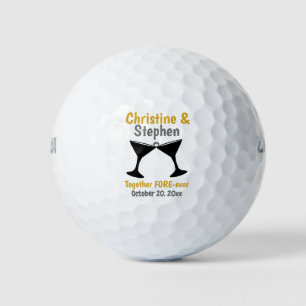 Pelotas De Golf Boda Favor Champagne Glasses