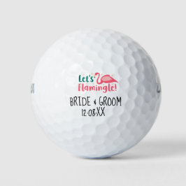 Pelotas De Golf Boda Novia y Groom Let's Flemingale