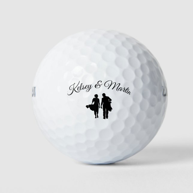 Pelotas De Golf Boda personalizado (Anverso)