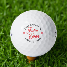 Pelotas De Golf Boda personalizado de Fore Ever