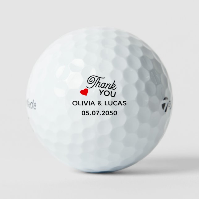 Pelotas De Golf Boda Profesional Sencilla (Anverso)