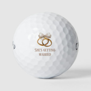 Pelotas De Golf 'Boda Romántica y Divertida "Ella se Casa"'