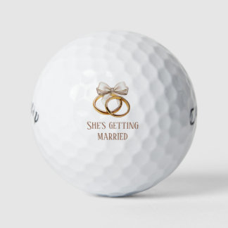 Pelotas De Golf 'Boda Romántica y Divertida "Ella se Casa"'
