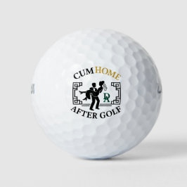 Pelotas De Golf bodas de chiste monogramados personalizados para e