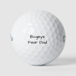 Pelotas De Golf 'Bogeys Fear Dad' Father's Day Birthday Tournament