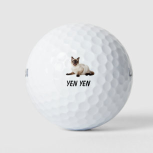 Pelotas De Golf "Bolas de golf para gatos siameses - Perfecto para