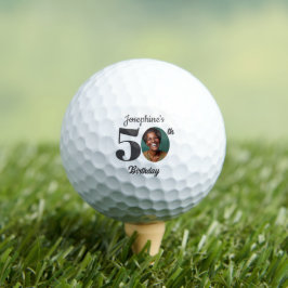 Pelotas De Golf Bold 50th Birthday Party Photo