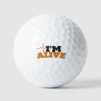 Pelotas De Golf Bolsa de mano con la frase divertida Estoy Vivo
