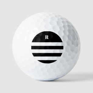 Pelotas De Golf Bolsa de tocador rayada blanca y negra personaliza