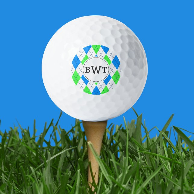 Pelotas De Golf Bolsas de golf monogramadas | Patrón de argyle ver (Subido por el creador)