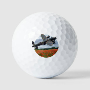 Pelotas De Golf Bombardero De Lancaster Por Un Campo De Adormidera