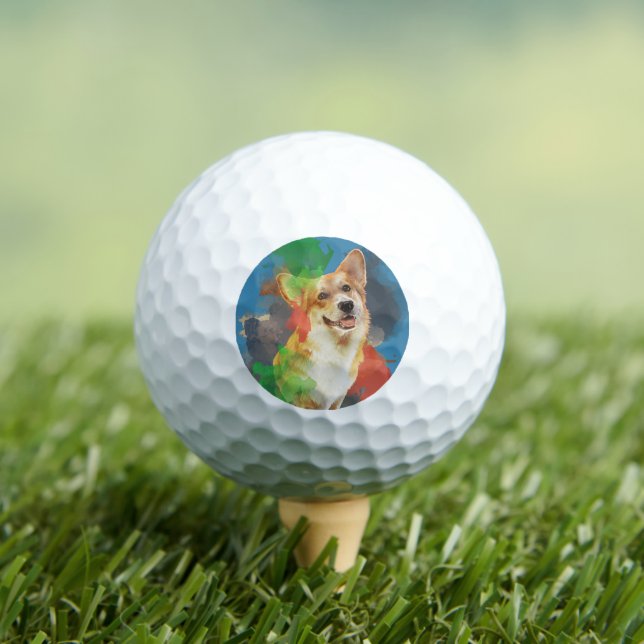 Pelotas De Golf Bonito Corgi. (Camiseta in situ)