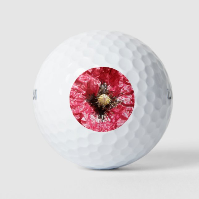 Pelotas De Golf Bonito Flor Rojo Macrogolf (Anverso)