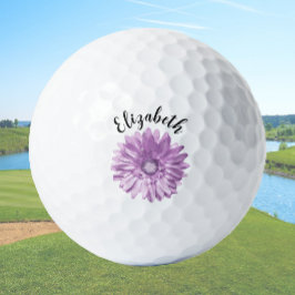 Pelotas De Golf Bonito margarita flor nombre personalizado señoras