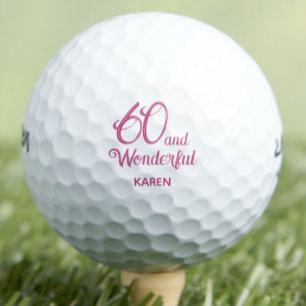 Pelotas De Golf Bono Regalo Mamá - 60 y Maravilloso y Moda