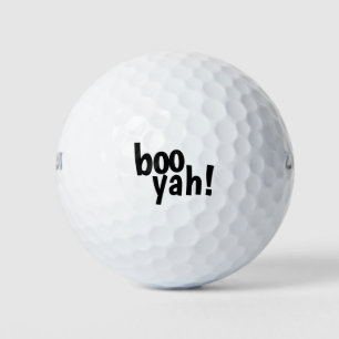 Pelotas De Golf ¡Boo negro, sí! Tipografía divertida