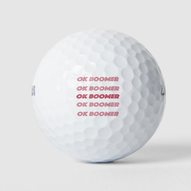 PELOTAS DE GOLF BOOMER DE OK (Anverso)