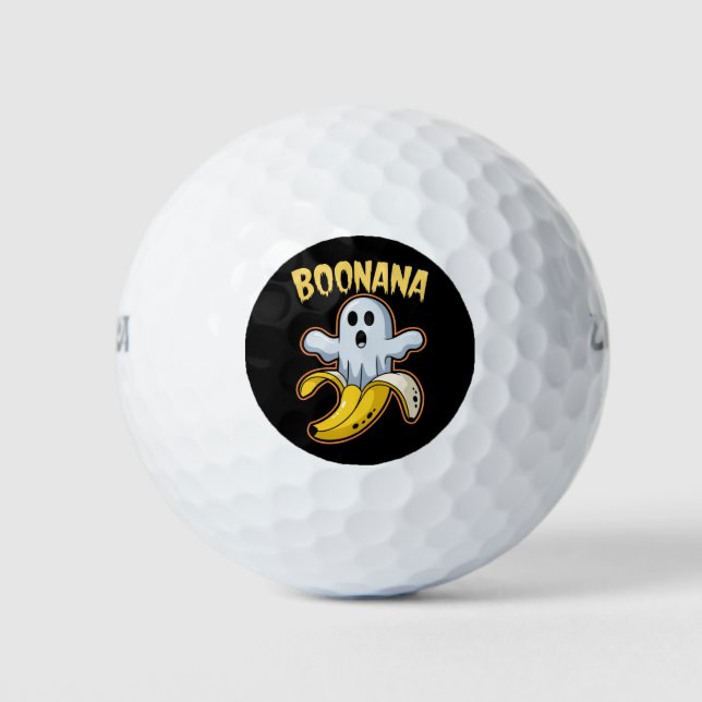 Pelotas De Golf Boonana Cute Ghost Banana Halloween (Anverso)