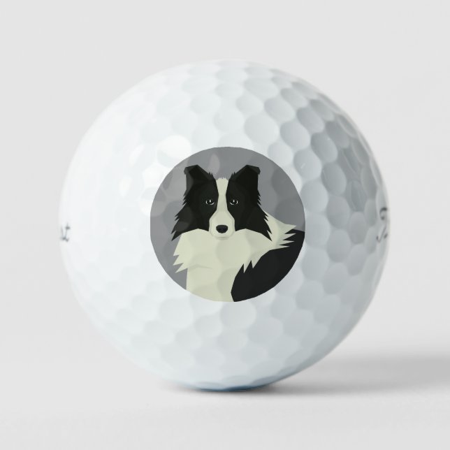Pelotas De Golf Border Collie (Anverso)