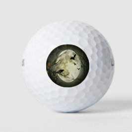 Pelotas De Golf Bosque de Halloween, murciélagos, paisaje