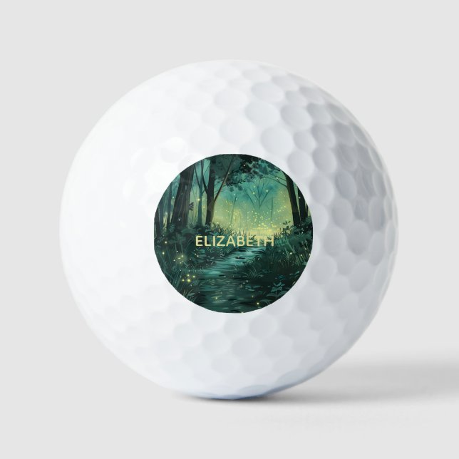 Pelotas De Golf Bosque Fairy Light personalizado (Anverso)