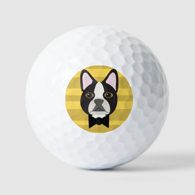 Pelotas De Golf Boston Terrier (Anverso)