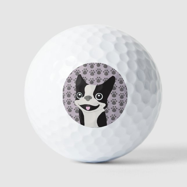 Pelotas De Golf Boston Terrier, lavanda púrpura (Anverso)