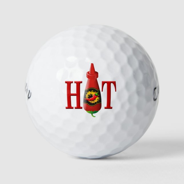 Pelotas De Golf Botella de Salsa Caliente (Anverso)