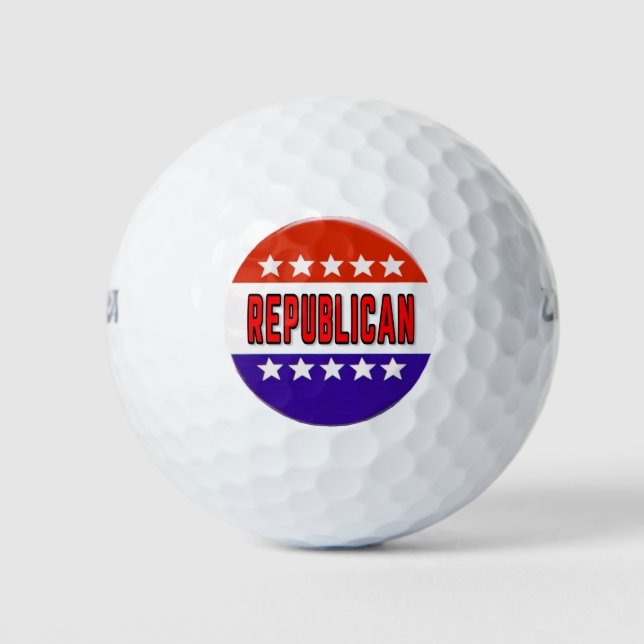 Pelotas De Golf Botón Republicano (Anverso)
