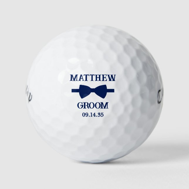 Pelotas De Golf Bow Tie Groom (Anverso)