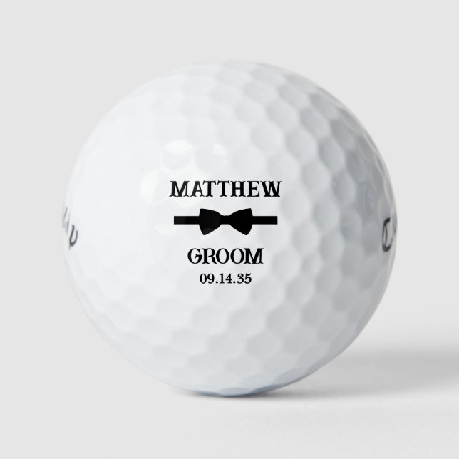 Pelotas De Golf Bow Tie Groom (Anverso)