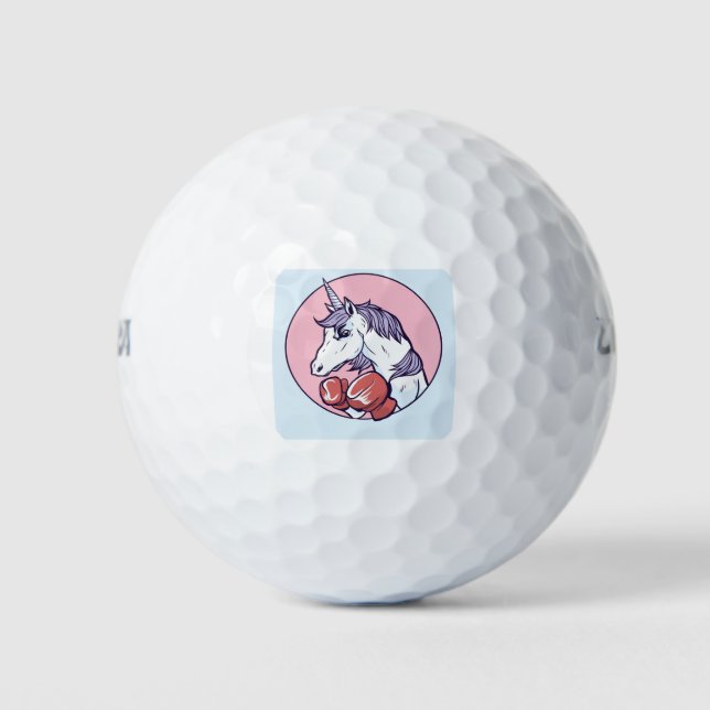 Pelotas De Golf Boxeo Unicornio (Anverso)