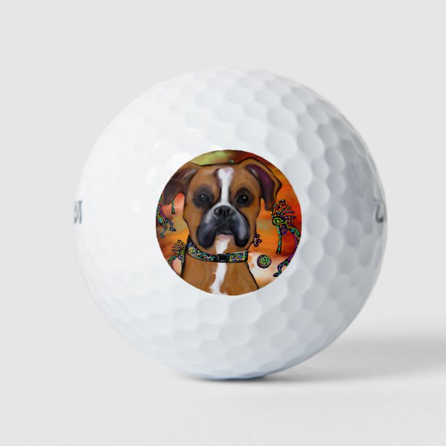 PELOTAS DE GOLF BOXER DOG (Anverso)