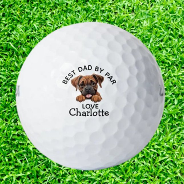 Pelotas De Golf Boxer Puppy  (Delight dog lovers and golf fans with Boxer Puppy Golf Balls.)