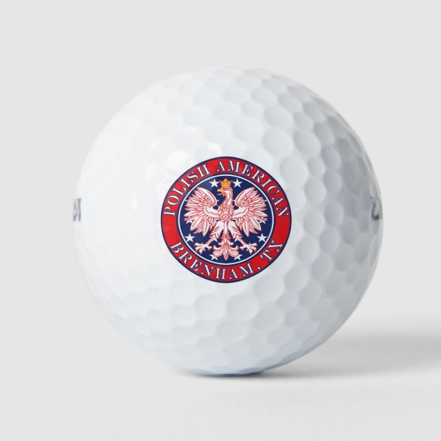 Pelotas De Golf Brenham Texas Polaco American Eagle (Anverso)