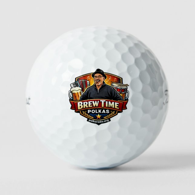Pelotas De Golf Brew Time Polkas (Anverso)
