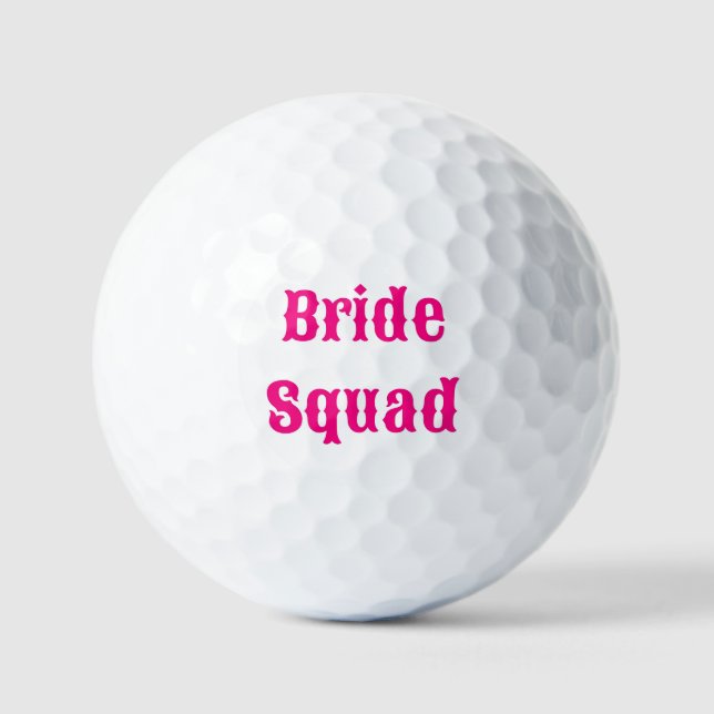Pelotas De Golf Bride Squad Bachelorette Party (Anverso)