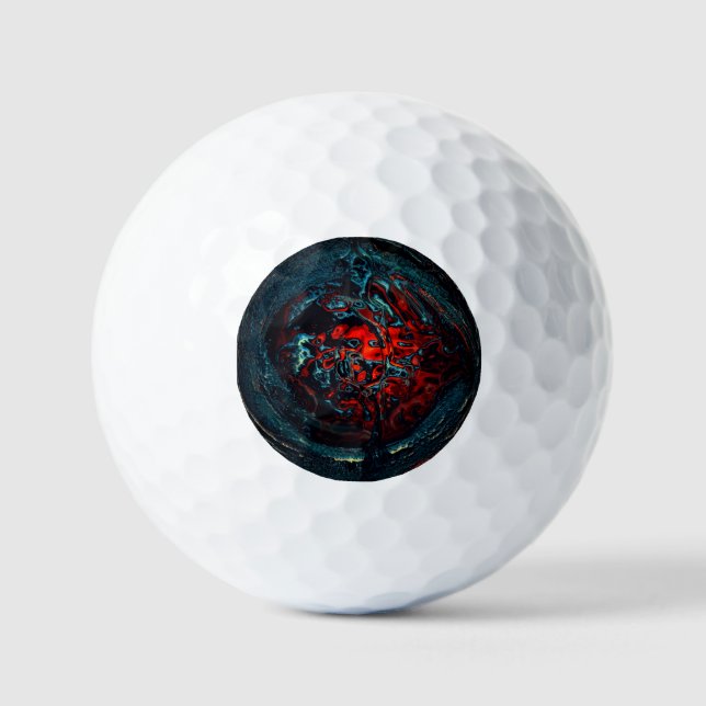 Pelotas De Golf Brillo rojo del Océano Inferno (Anverso)