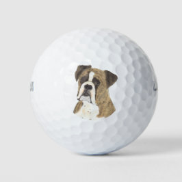 Pelotas De Golf Brindle and White Boxer Dog