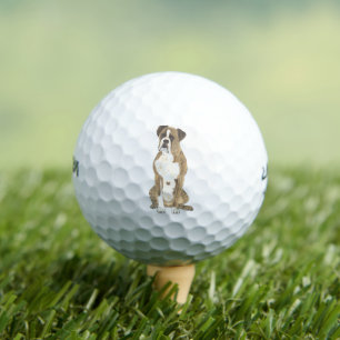 Pelotas De Golf Brindle and White Boxer Dog