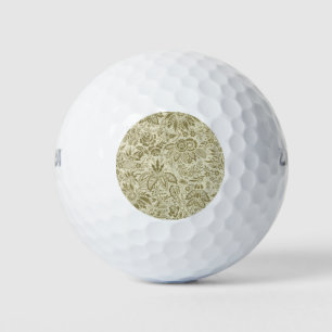 Pelotas De Golf Brocado Botánico Toile Floral Verde Patrón de Salv