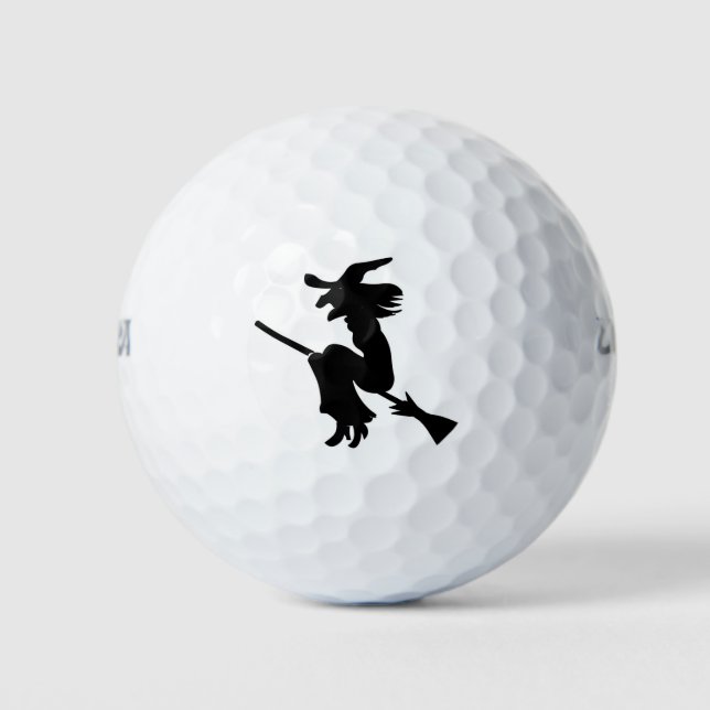 Pelotas De Golf Bruja de Halloween (Anverso)