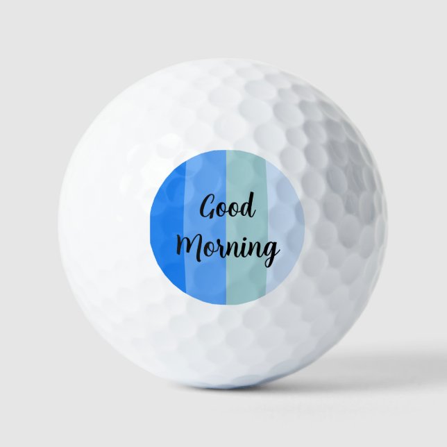 Pelotas De Golf Buenos días con rayas azules (Anverso)