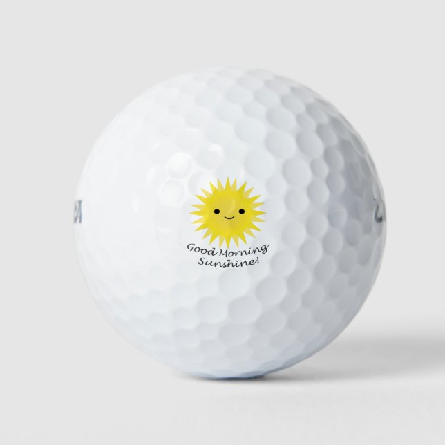 Pelotas De Golf Buenos días Sunshine Kawaii Sun (Anverso)