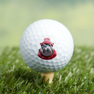 Pelotas De Golf Bufanda y gorro de hipopótamo 