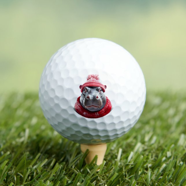 Pelotas De Golf Bufanda y gorro de hipopótamo  (Camiseta in situ)